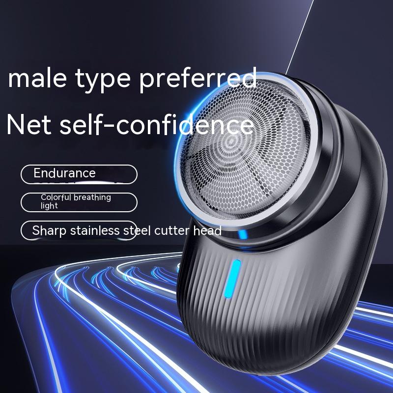3-Blade Mini Electric Shaver USB Charging - Black
