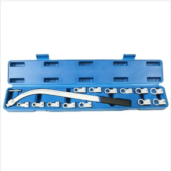 15-Piece Automotive Timing & V-Belt Adjuster Tool Set - Heavy-Duty Cr-V Steel