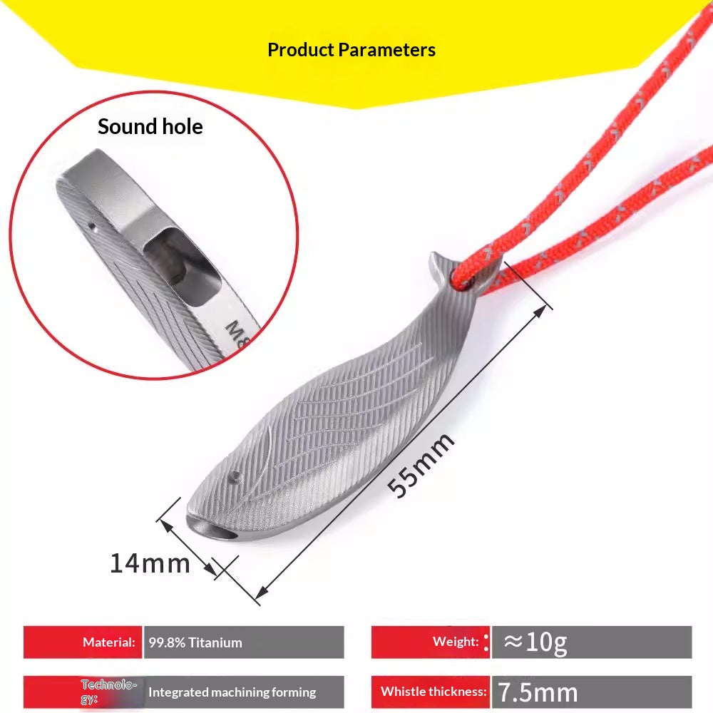 Titanium Emergency Whistle for Camping Hiking Outdoor Survival