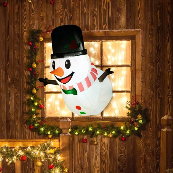 Inflatable Christmas Snowman with LED Lights - 41.3"