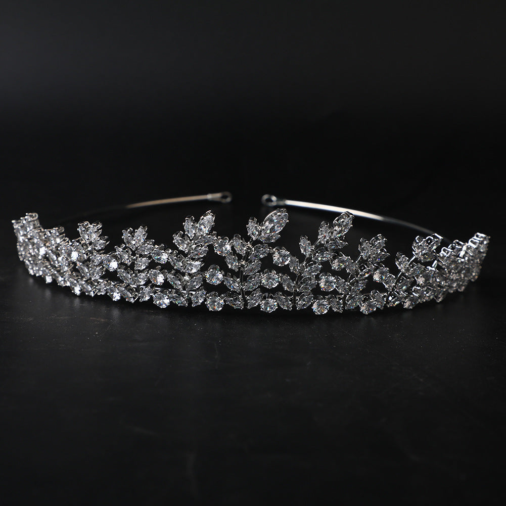 Bride Crown Tiara with AAA Zircon Crystals