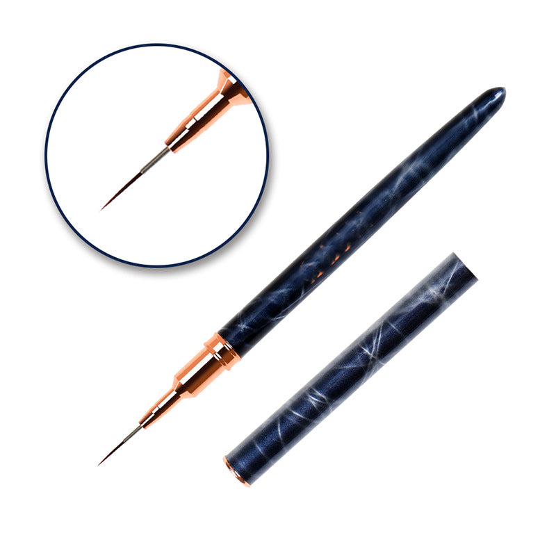 Black Marbled Nail Art Brush Pen - Multiple Sizes