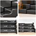 3-Layer Retractable Bamboo Spice Rack Black Trapezoidal Kitchen Organizer