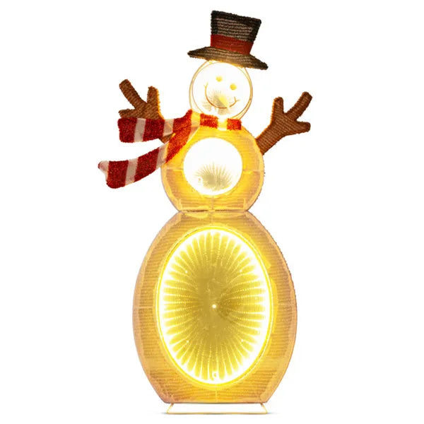 Lighted Christmas Snowman Decoration with 105 LED Lights