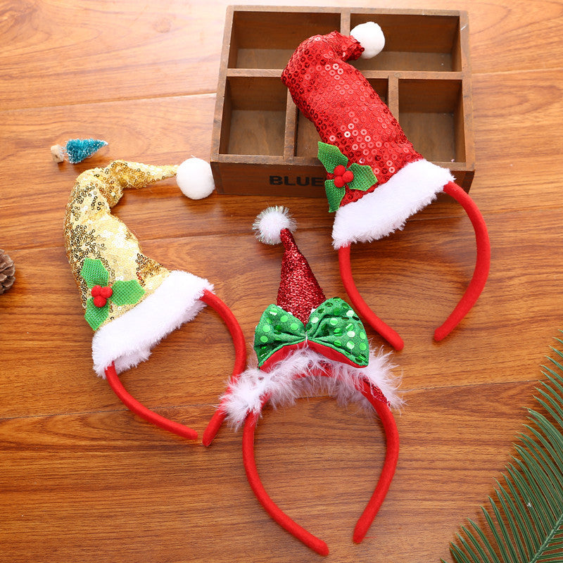 Christmas Hat Headband - Festive Holiday Party Accessory, Multiple Styles