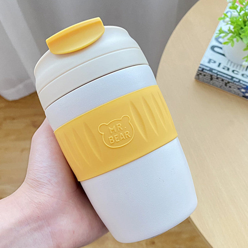 High-Value Stainless Steel Vacuum Flask with Straw - 370ml Portable Insulated Bottle