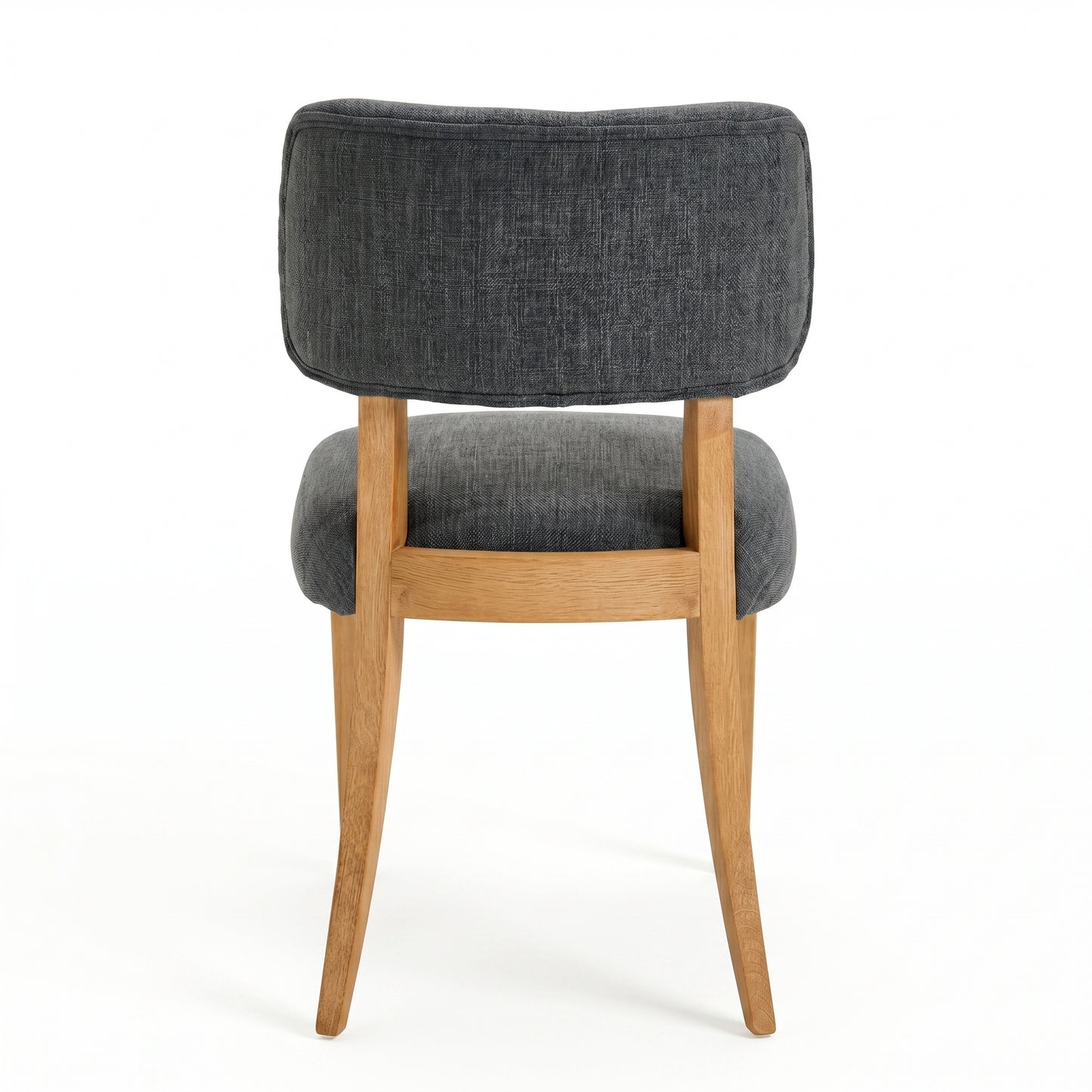 Modern Fabric Upholstered Dining Chairs Set of 2 - Dark Grey