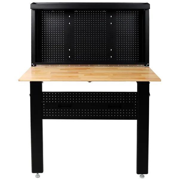 Foldable Wall Mounted Workbench with Rubberwood Surface