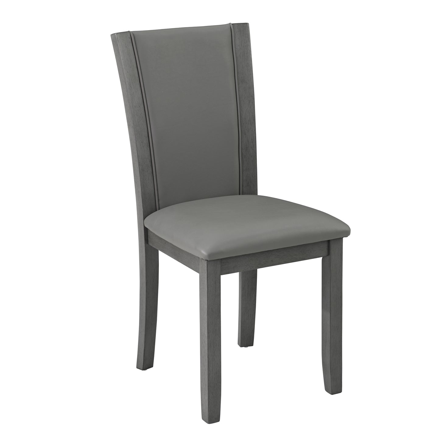 Gray Wooden Dining Chairs Set of 4 with Padded Seats