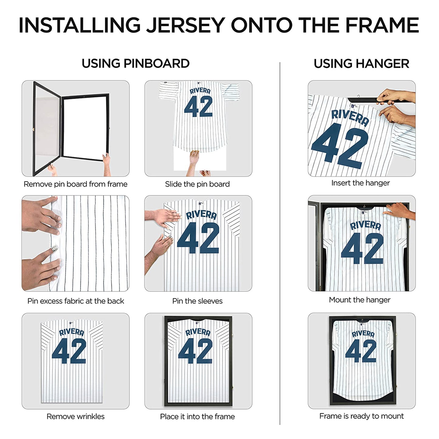 Jersey Display Case 24 x 32in - Wall Mounted Shirt Frame with UV Protection