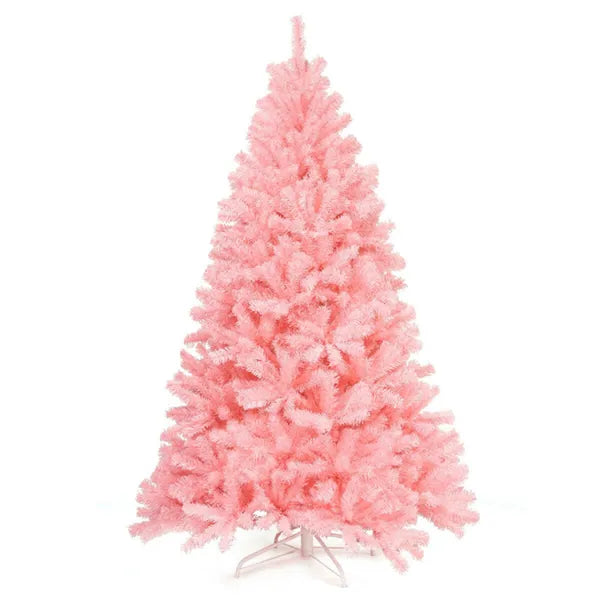 6ft Pink Christmas Tree - 1036 Branch Tips for Festive Ambiance