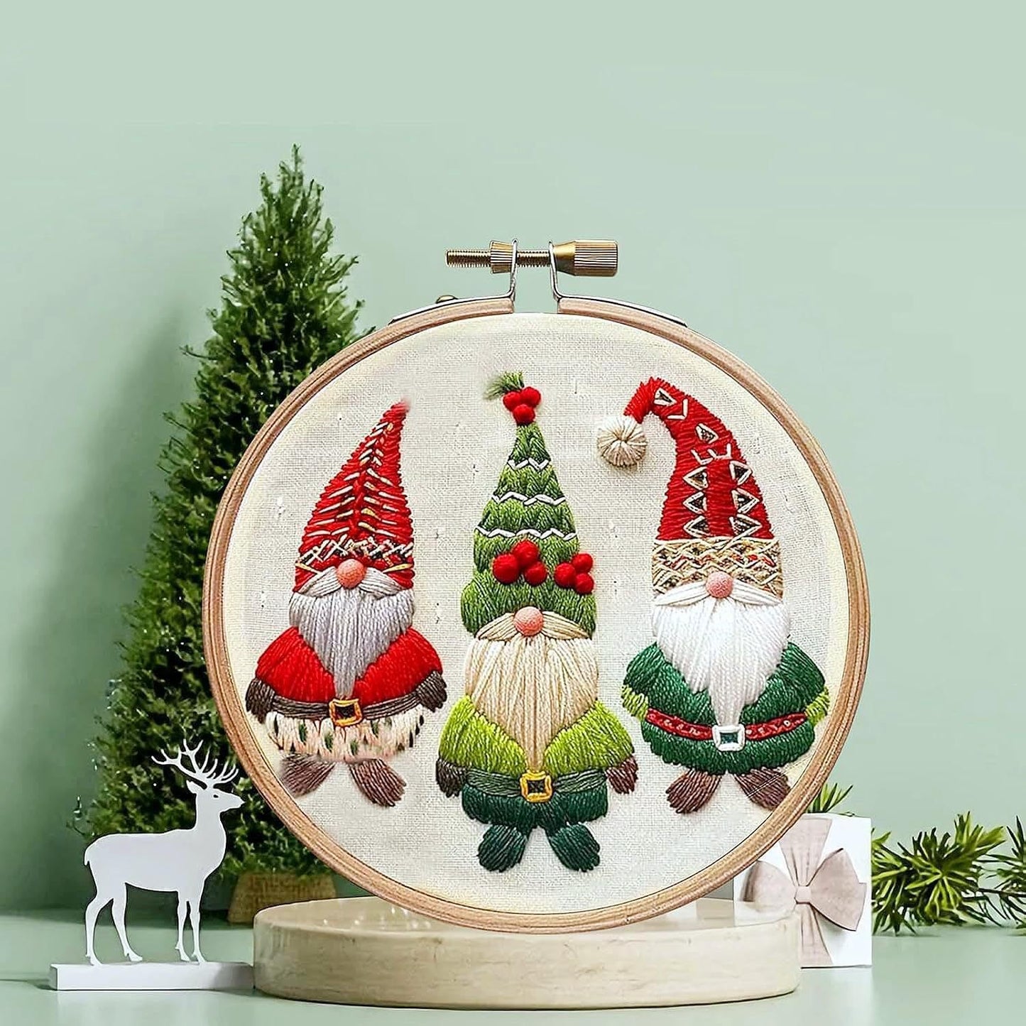 Embroidery Christmas Craft Kit - DIY Embroidery Material for Festive Decorations
