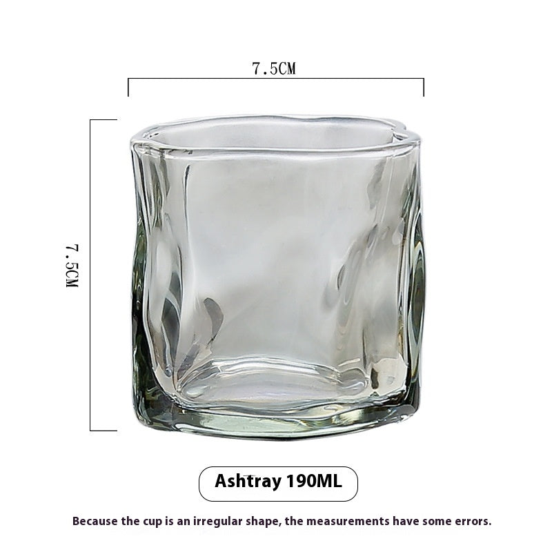 Transparent Twisted Glass Cup Minimalist Drinkware for Home & Kitchen