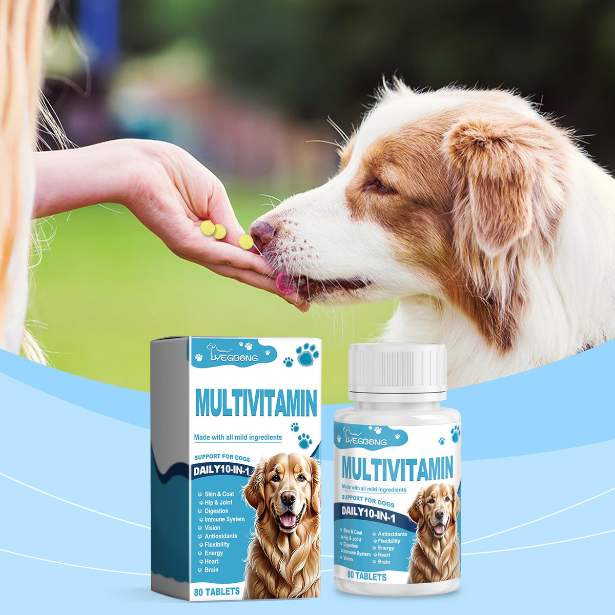 Cat & Dog Multivitamin Tablets - 80 Count