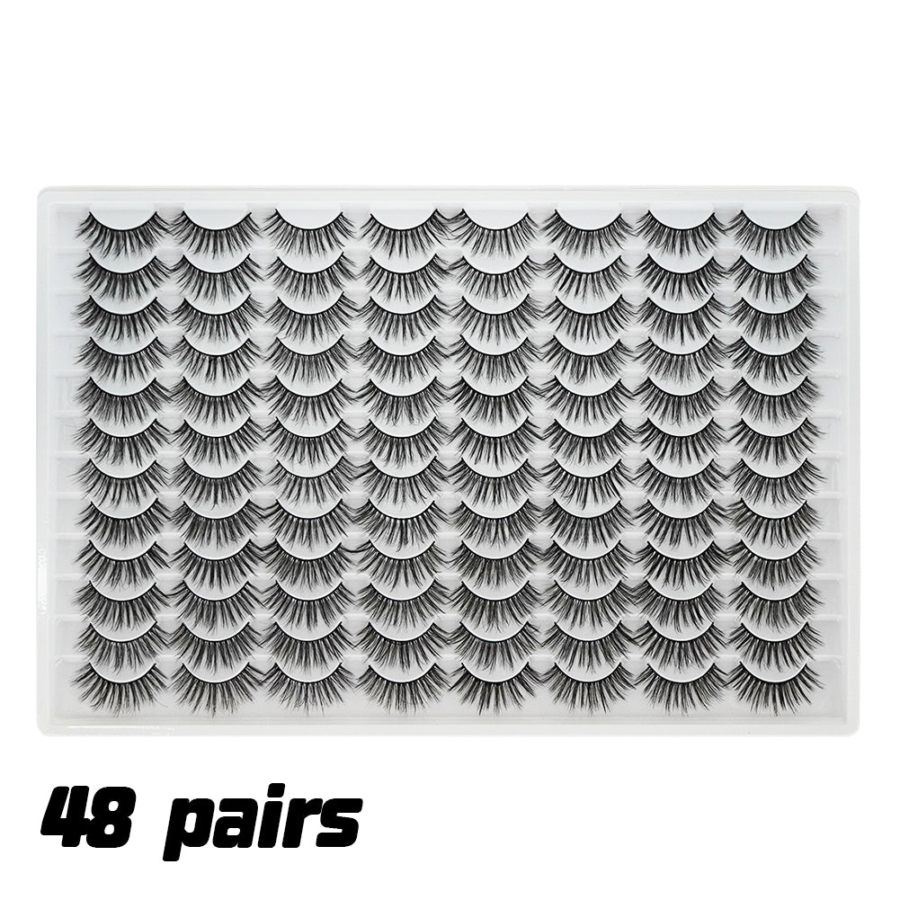 3D Multi-Layered False Eyelashes - Soft & Realistic Black Lashes