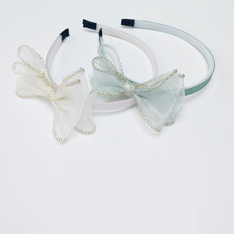 Children's Mesh Bow Headband - Kids Hair Accessory with Color Options