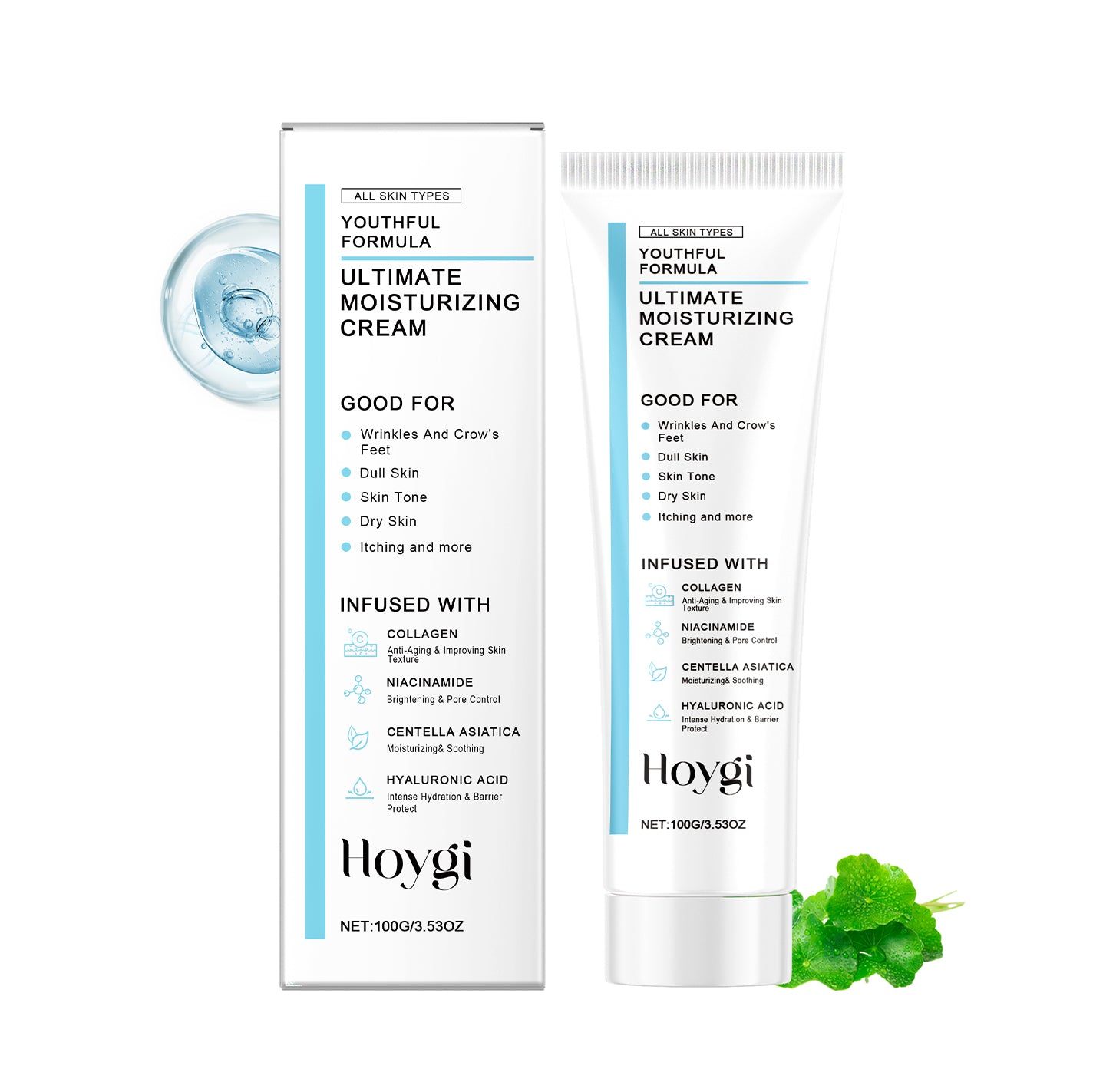 Centella Asiatica Hydrating Face Cream - Anti-Aging Moisturizer 100g