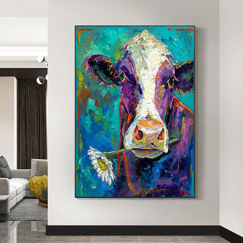 Cow Canvas Wall Art Print Modern Artwork Home Decor Poster