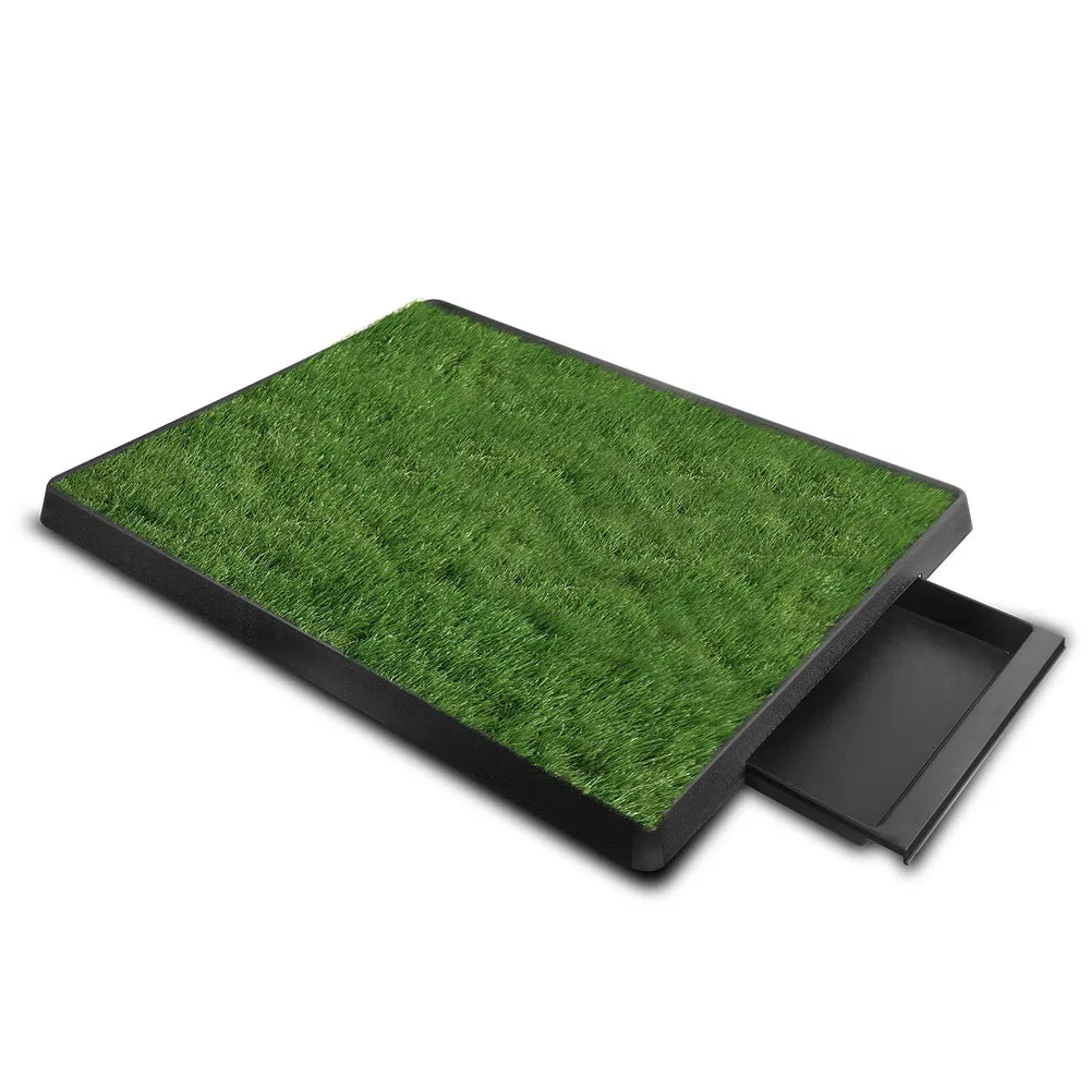 Indoor Dog Potty Grass Pad with 3-Layer Relief System - Reusable Pet Toilet