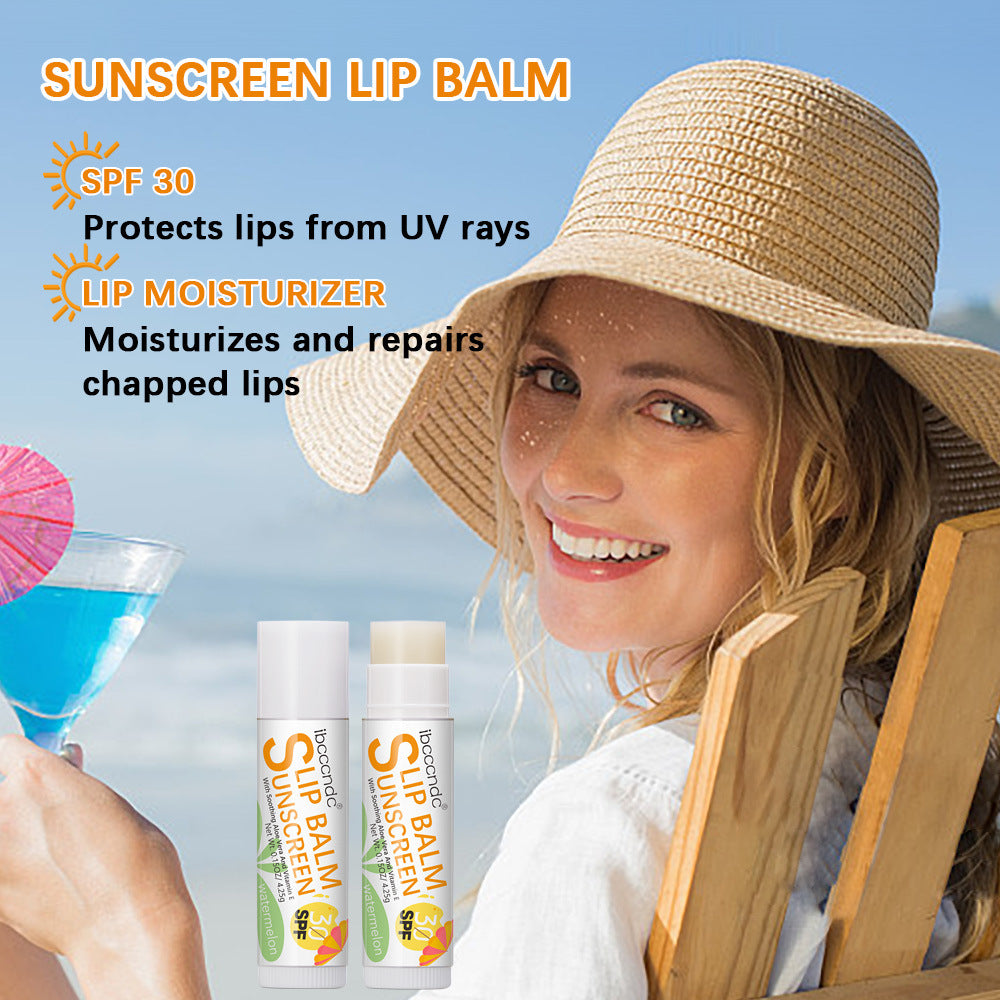 Moisturizing Lip Balm Set - Water, Coconut, Banana Flavors, Hydrating Lip Care