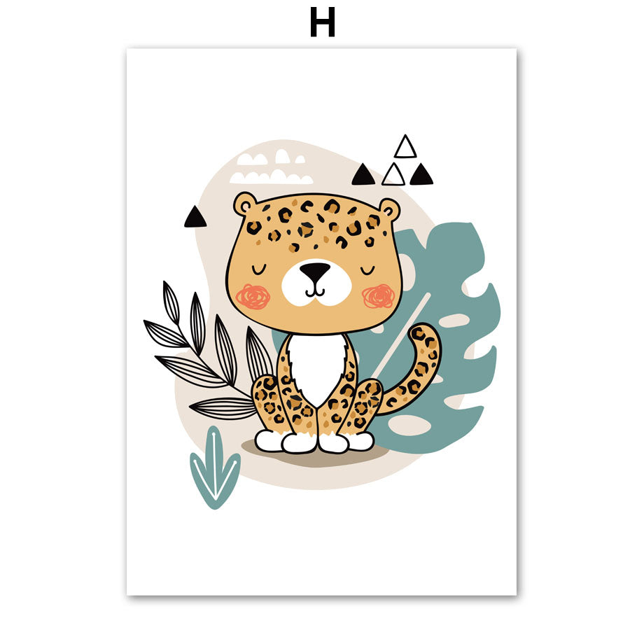 Cute Animal Print Scandinavian Posters for Room Decoration - Multiple Sizes & Styles