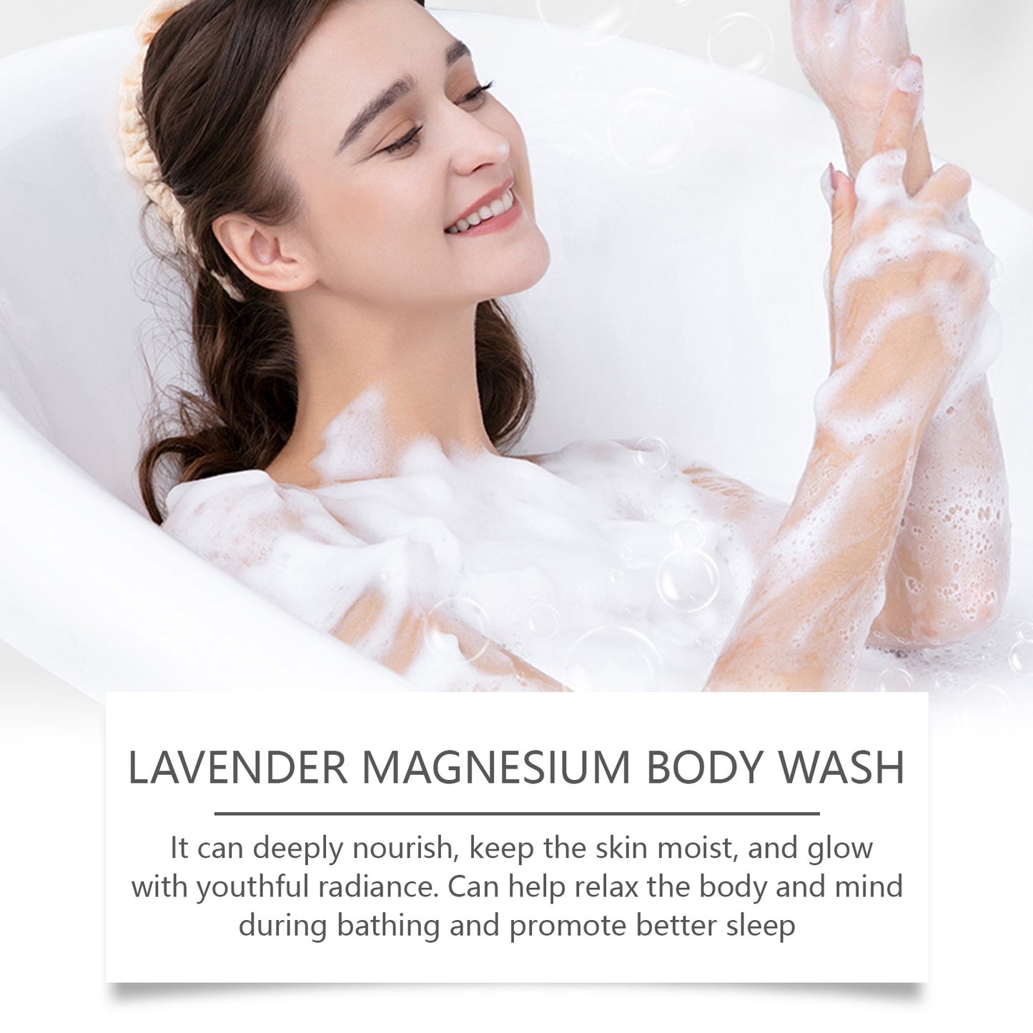 Lavender Magnesium Body Wash - Moisturizing & Relaxing Skin Cleanser 100ml