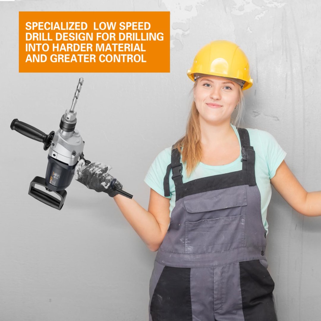 Corded Electric Concrete Mixer Drill with Spade Handle 9A Power Tool