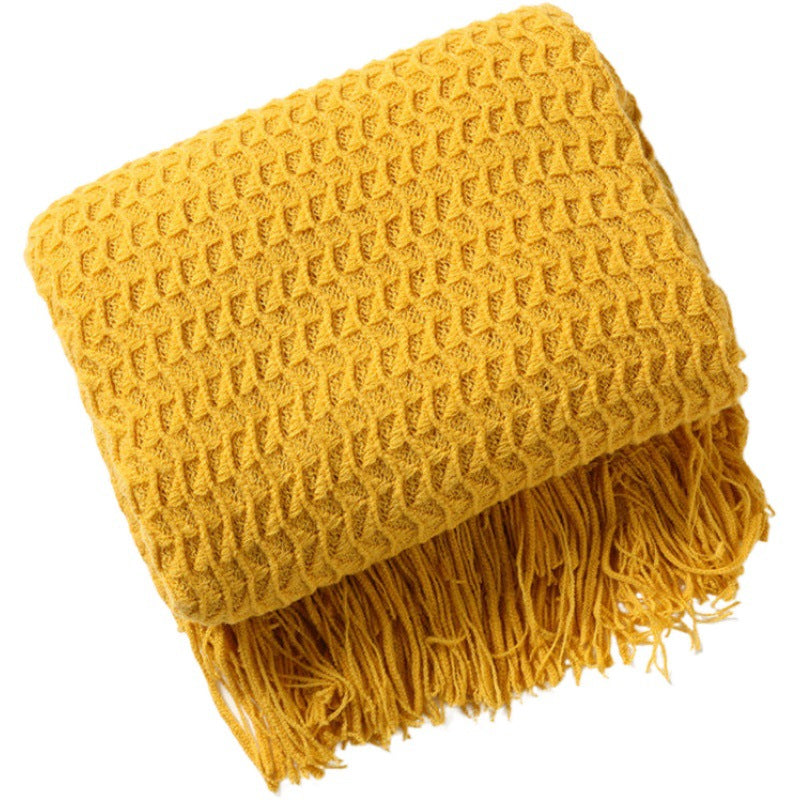 Knitted Sofa Cover Nap Blanket - Small Acrylic Throw for Couch & Chair