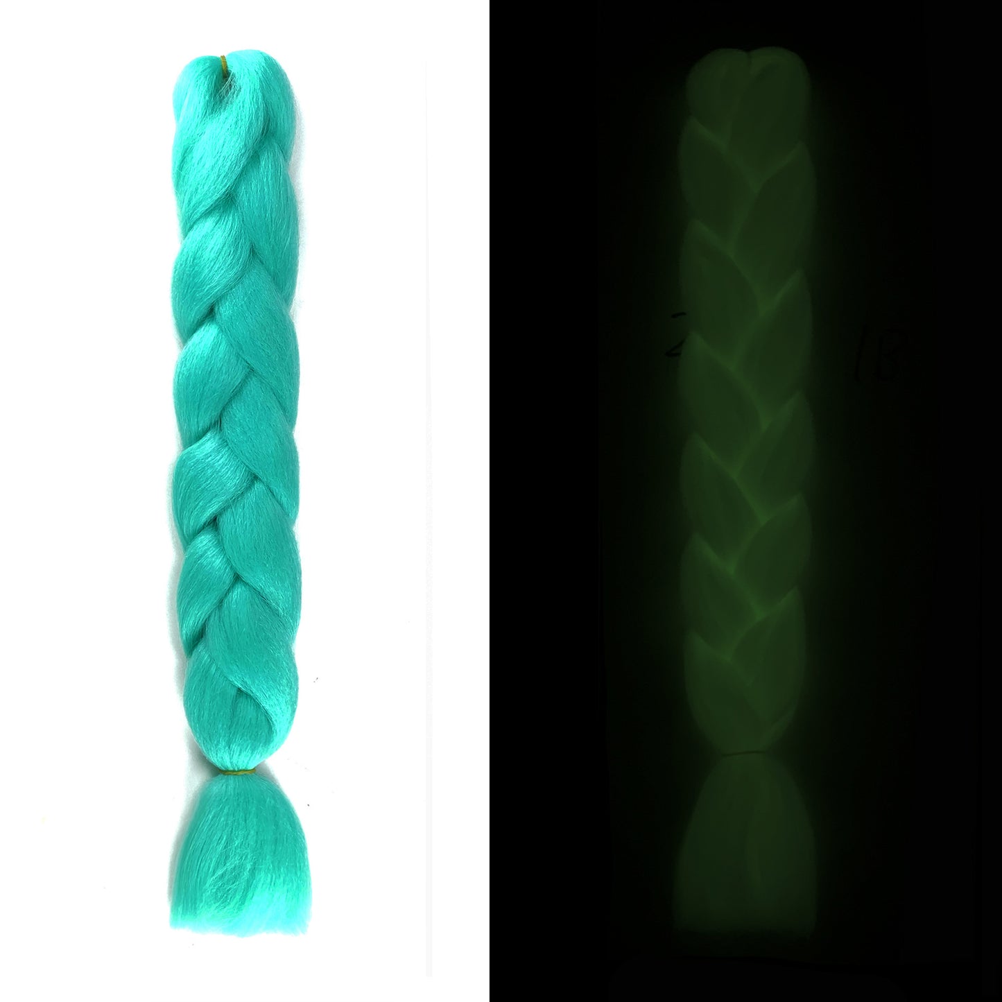 Fluorescent Chemical Fiber Wig Big Braid - Luminous Hair Weave with Color Options