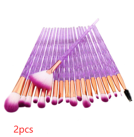 Colorful Makeup Brush Set with 20 Brushes | Cosmetic Tools for Face & Eyes