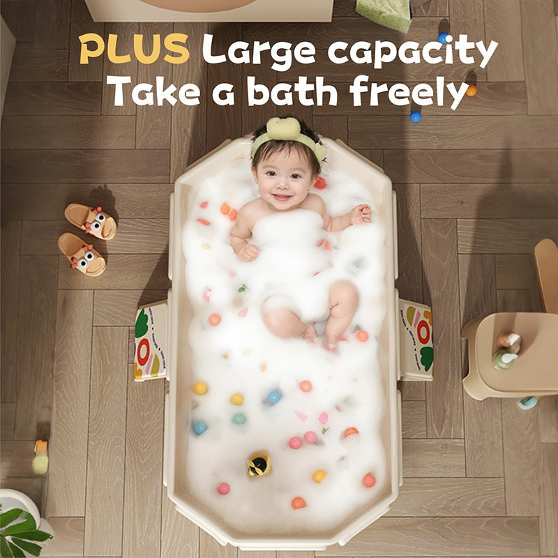 Foldable Baby Bathtub & Seat - Indoor Recliner for Infants & Toddlers