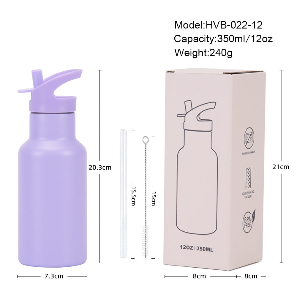 Double Wall Stainless Steel Sports Water Bottle 350ml - Insulated, Portable, Eco-Friendly Drinkware