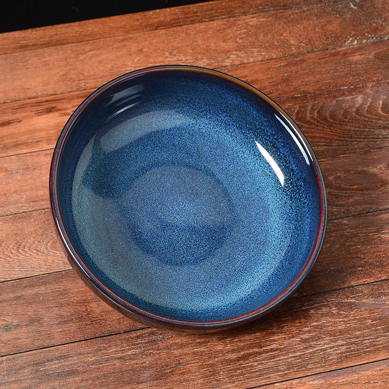 Japanese Style Kiln Changed Ceramic Soup Plate - 6 Sizes & 2 Colors