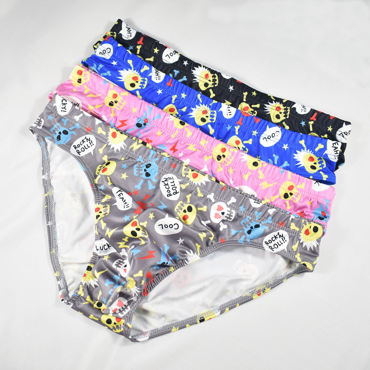 Men's Cartoon Print Briefs - Breathable Mid-Waist Underwear with Hip Lift