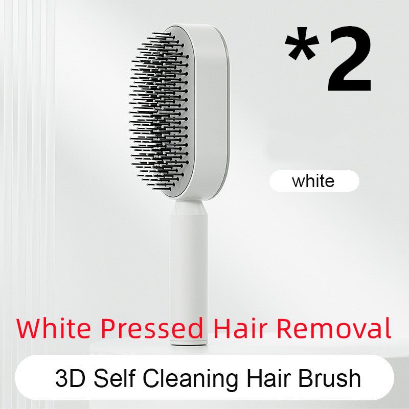 Self-Cleaning Hair Brush with 3D Air Cushion for Scalp Massage & Detangling