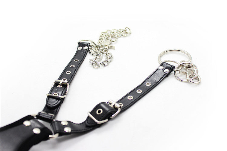 Leather Bondage Strap for Adult Wellness - Simple Black Leather Restraint
