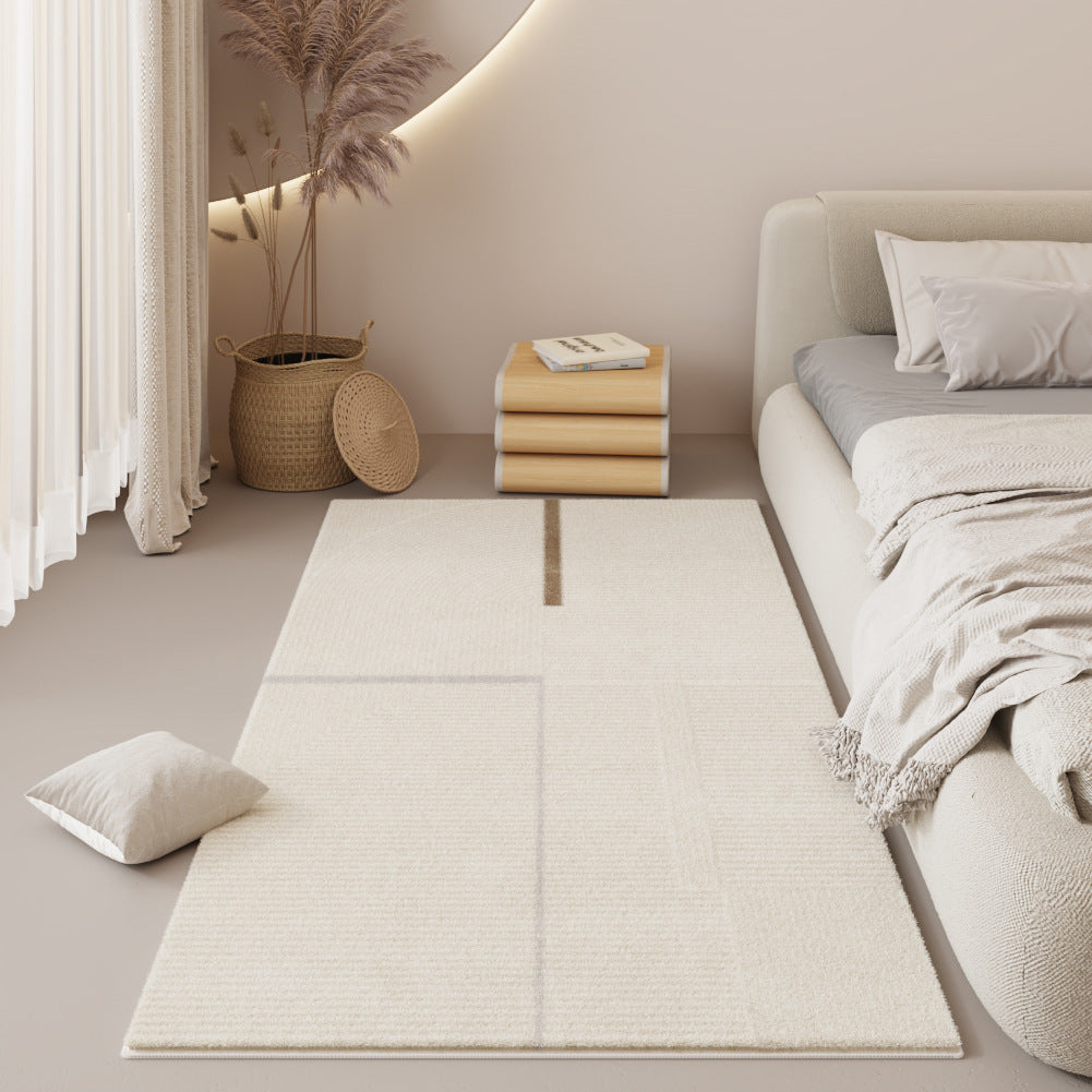 Modern Bedroom Carpet with Geometric and Striped Patterns - Multiple Sizes & Styles