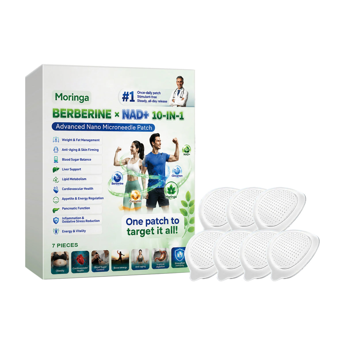 Nano Microneedle Face Patch 7-Pack - Skin Rejuvenation & Repair
