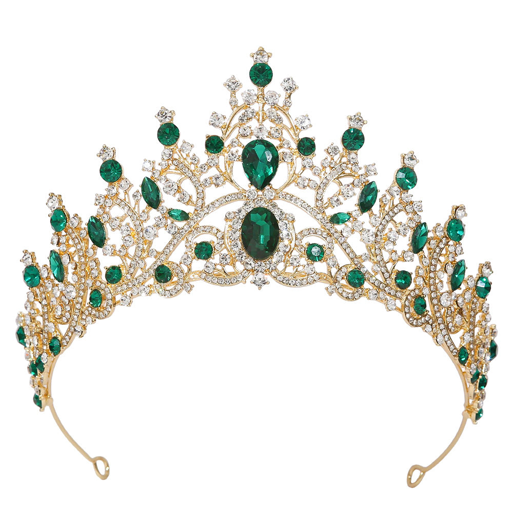 Shimmering Crystal Bridal Crown with White Rhinestones
