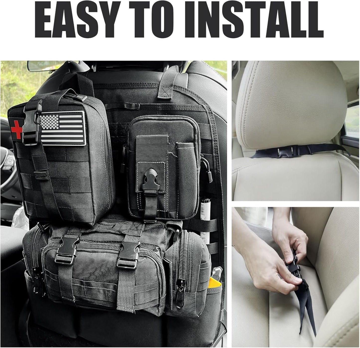 2 Set-Storage Bag, Back Seat Organizer With 3 Detachable Pouches,