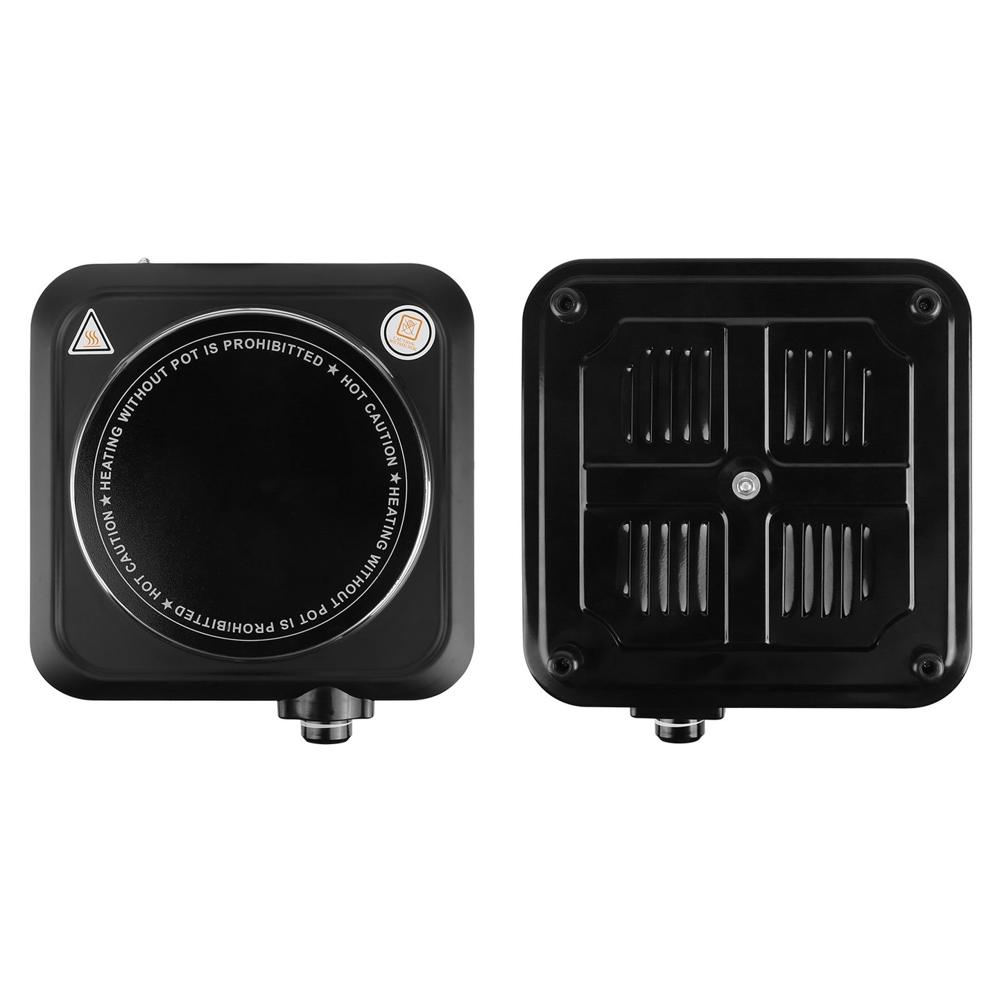 Portable Infrared Single Burner Hot Plate with 7.5in Glass Cooktop 1200W Stepless Temp Control