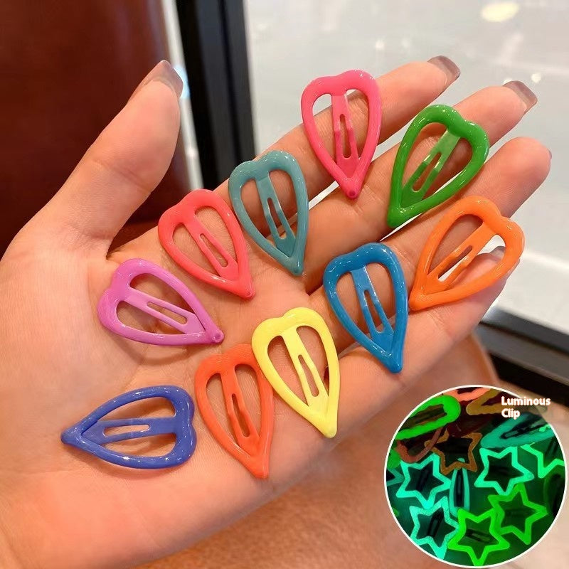 Luminous Children's Hair Barrettes - Cute Alloy Glow-in-the-Dark Hair Clips