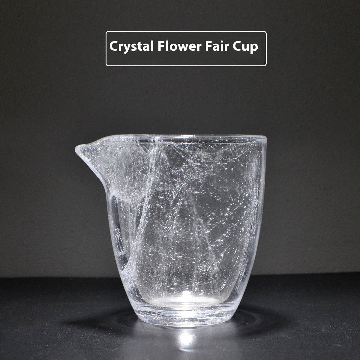 Floating Glass Tea Set with Crystal Flowers - Modern Household Drinkware