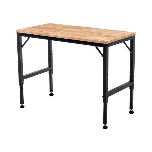 Heavy Duty Adjustable Workbench 48 Inch Garage Table with Rubber Pads & Steel Legs