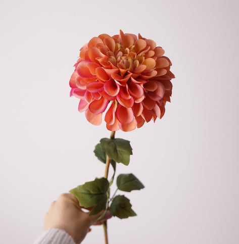 Double-Flowered Artificial Dahlia Flower for Wedding & Garden Decor