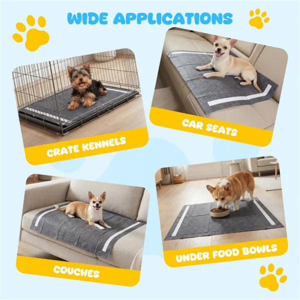 150 Pack Charcoal Dog Pee Pads 24x24 Inches, 6-Layer Absorbent Pet Training Pads with Odor Control
