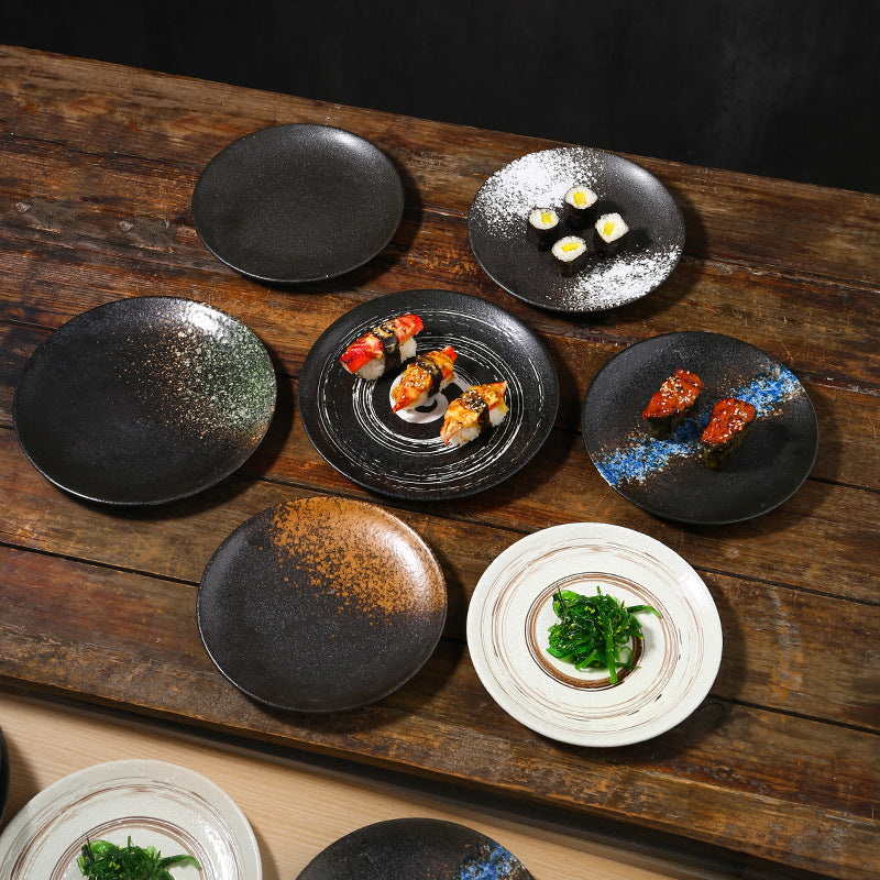 Japanese Ceramic Shallow Plate - 9 or 10 Inch Kitchen Dinnerware - Multiple Colors