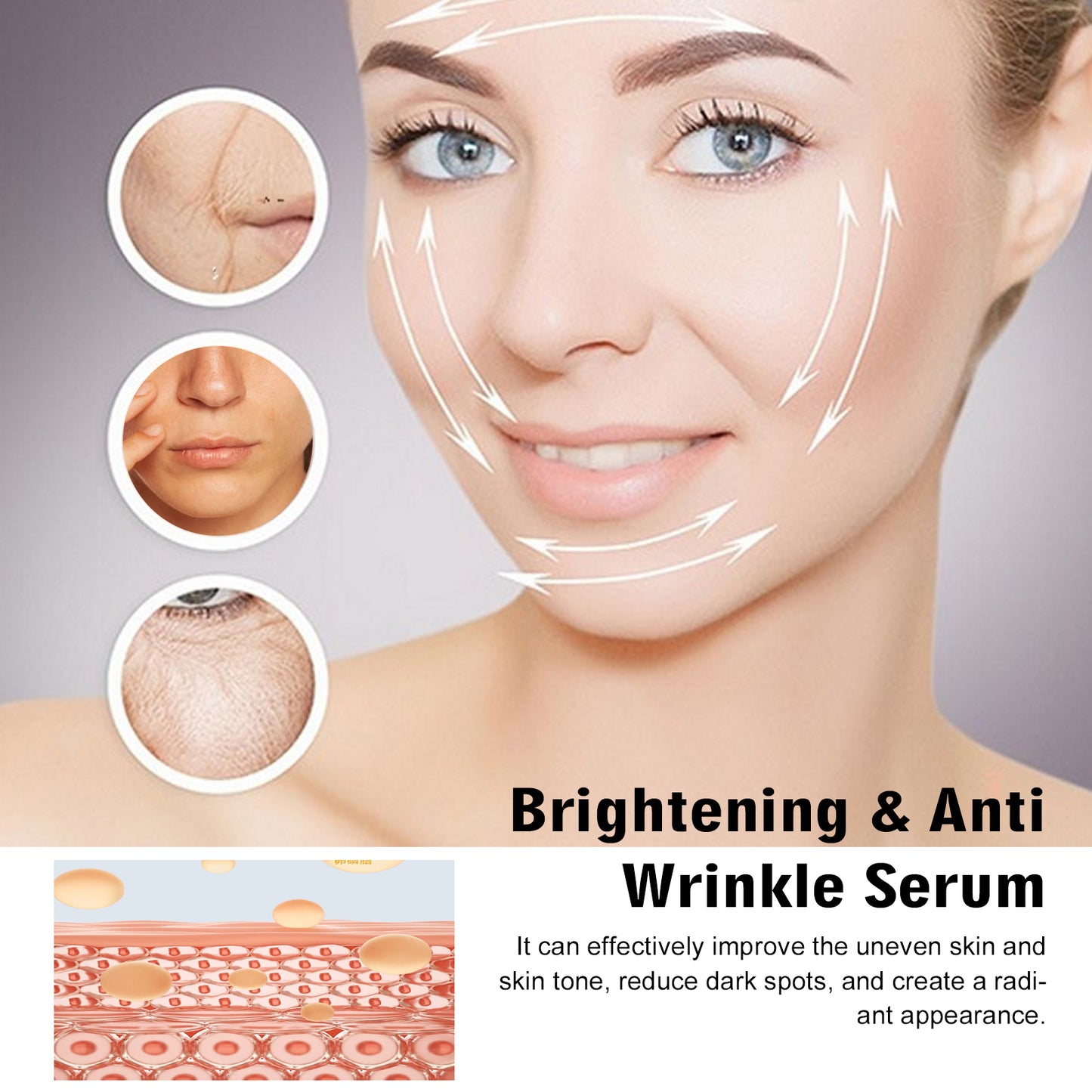 Brightening & Anti-Wrinkle Face Serum - 30ml Hydrating Anti-Aging Essence
