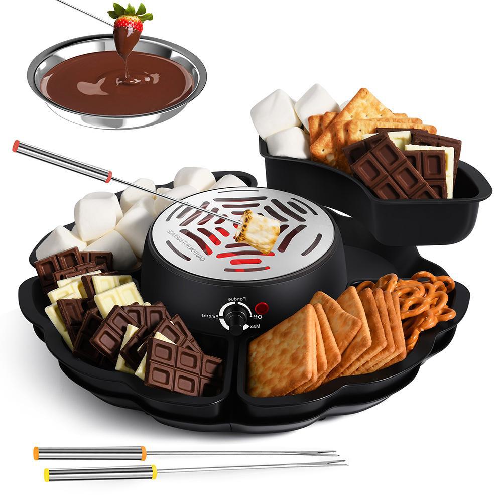 Electric Chafing Dish for Chocolate and Cotton Candy Maker - Black