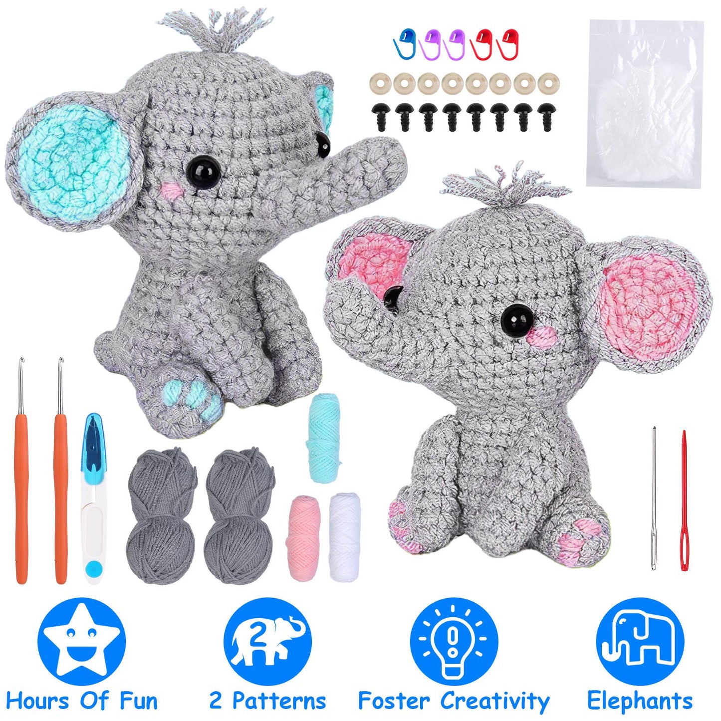 Crochet Kit for Beginners - Complete DIY Knitting Supplies